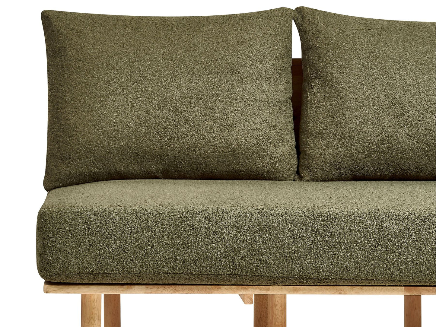 2 Seater Boucle Sofa with Table Dark Green SALO