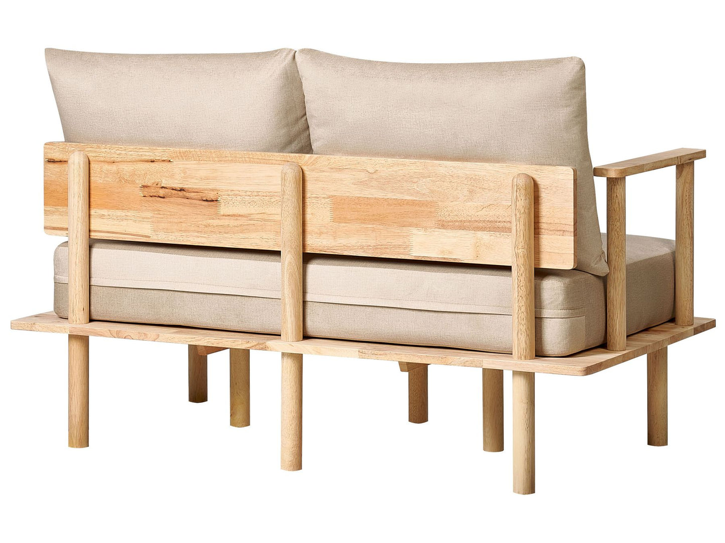 2 Seater Fabric Sofa Beige ASKER