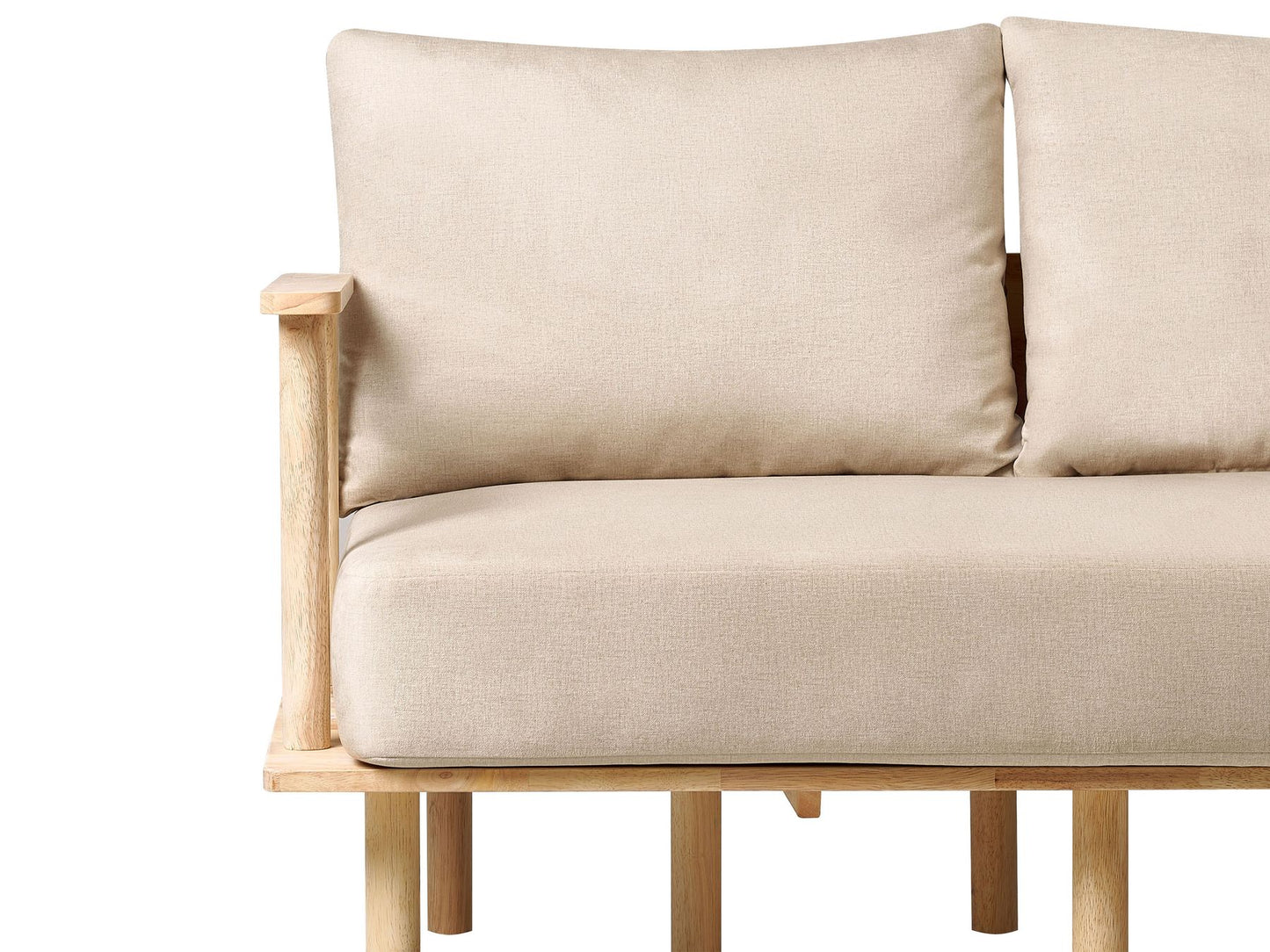 2 Seater Fabric Sofa Beige ASKER