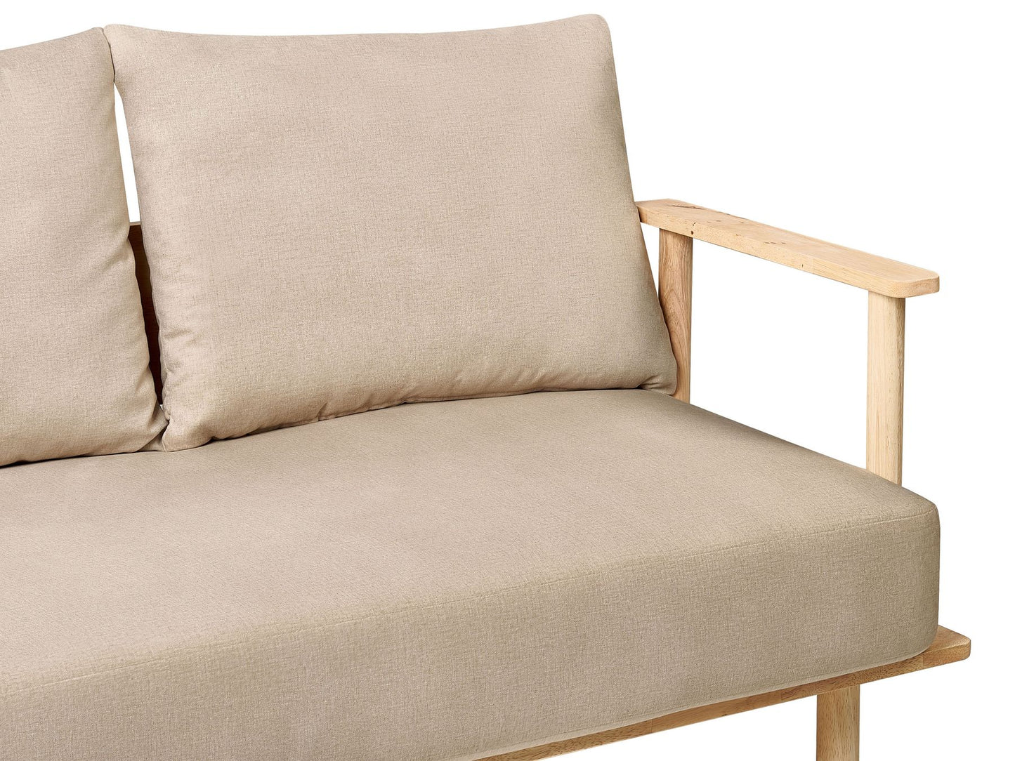 2 Seater Fabric Sofa Beige ASKER
