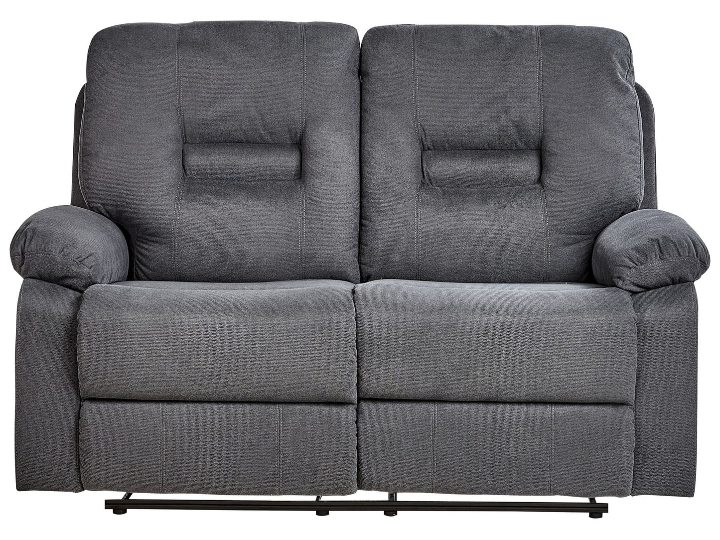 2 Seater Fabric Manual Recliner Sofa Grey BERGEN II