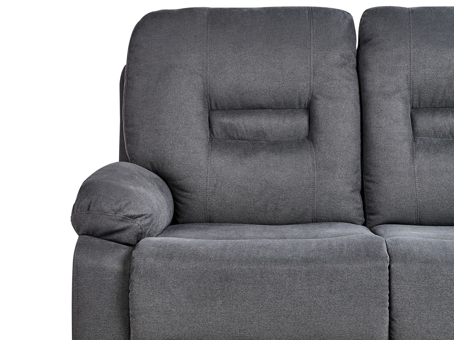 2 Seater Fabric Manual Recliner Sofa Grey BERGEN II