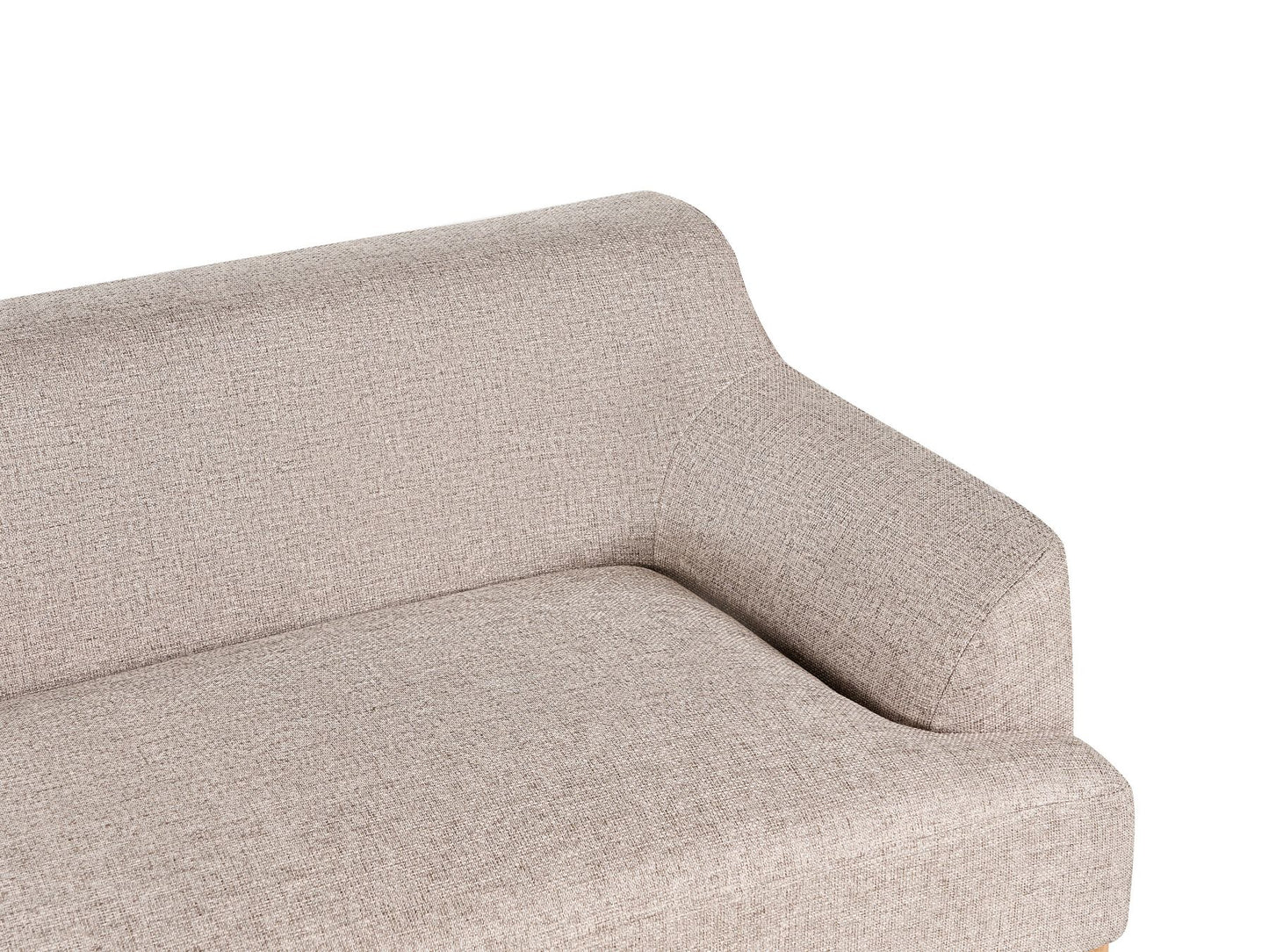 3 Seater Fabric Sofa Light Brown SOSJO