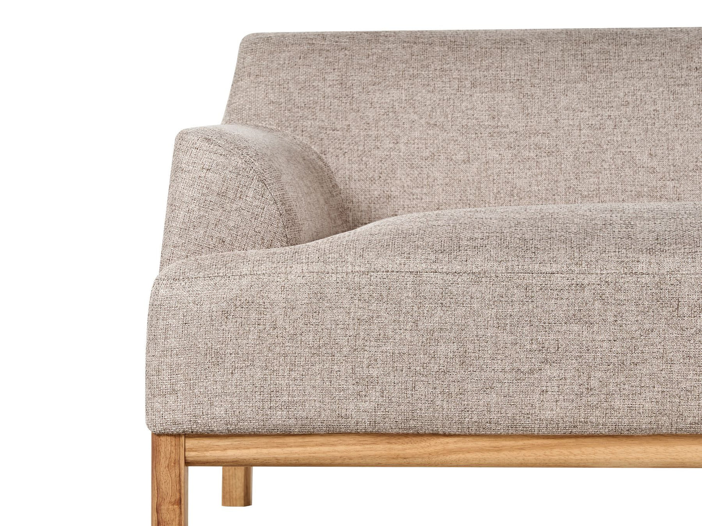 3 Seater Fabric Sofa Light Brown SOSJO