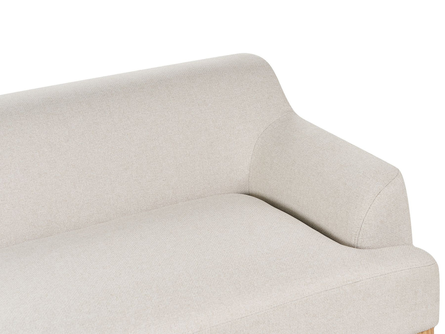 3 Seater Fabric Sofa Light Beige SOSJO
