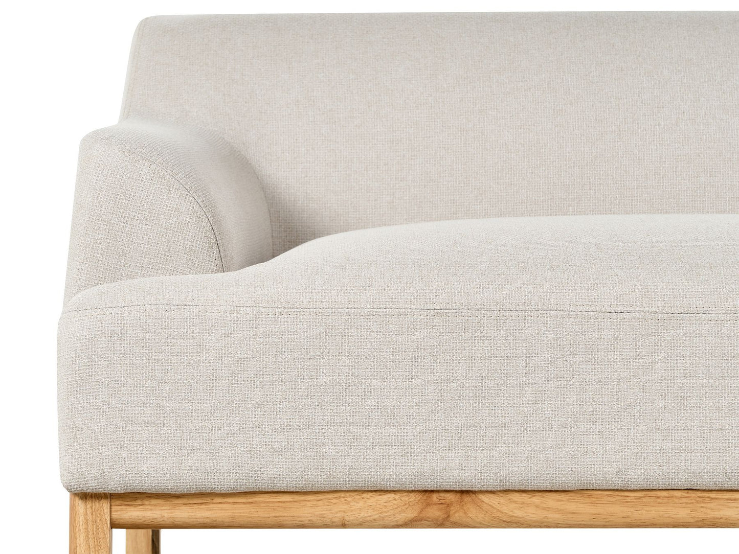 3 Seater Fabric Sofa Light Beige SOSJO