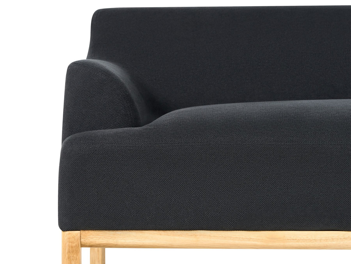 3 Seater Fabric Sofa Black SOSJO