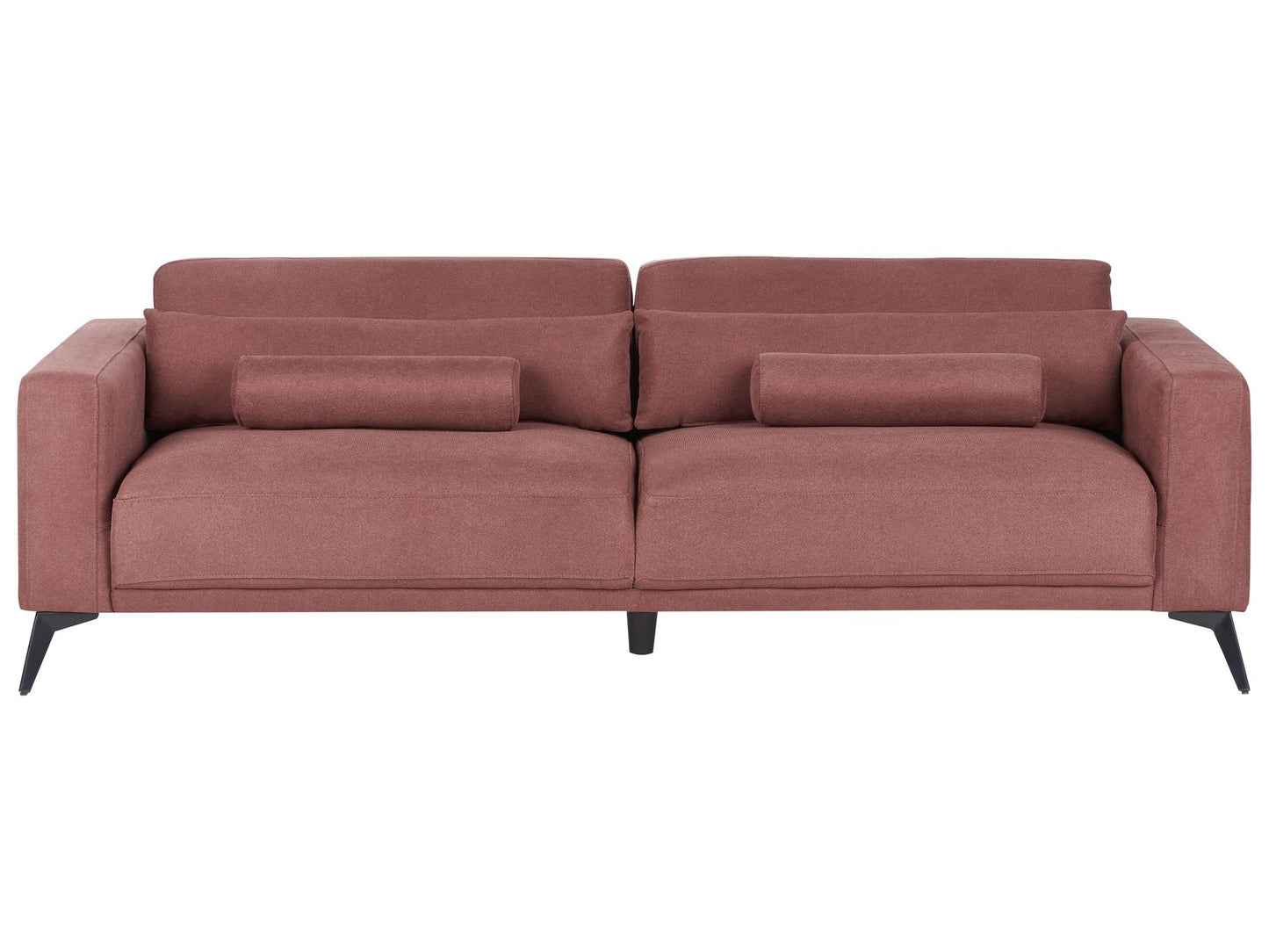 3 Seater Fabric Sofa Burgundy ANGE