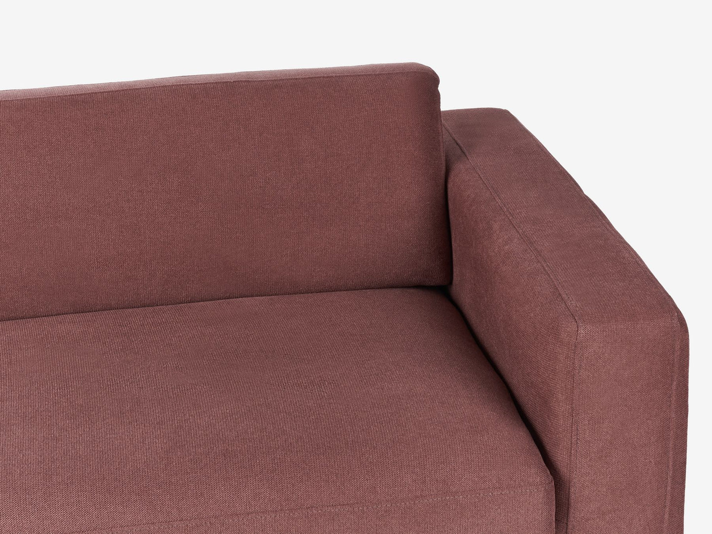 3 Seater Fabric Sofa Burgundy ANGE