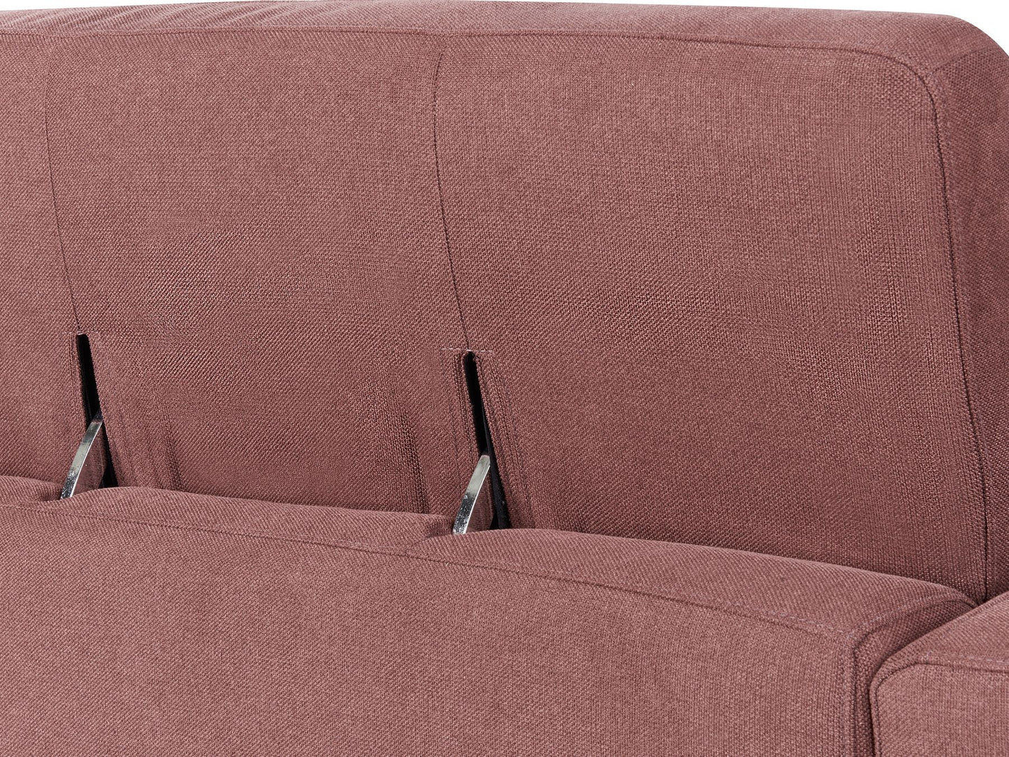 3 Seater Fabric Sofa Burgundy ANGE