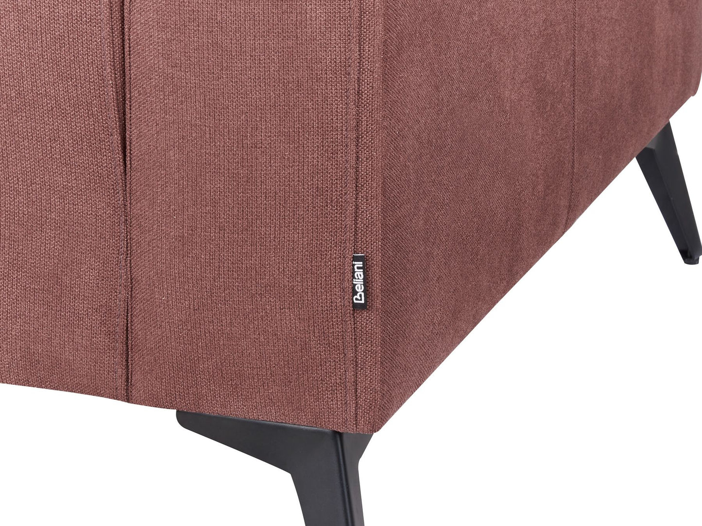 3 Seater Fabric Sofa Burgundy ANGE