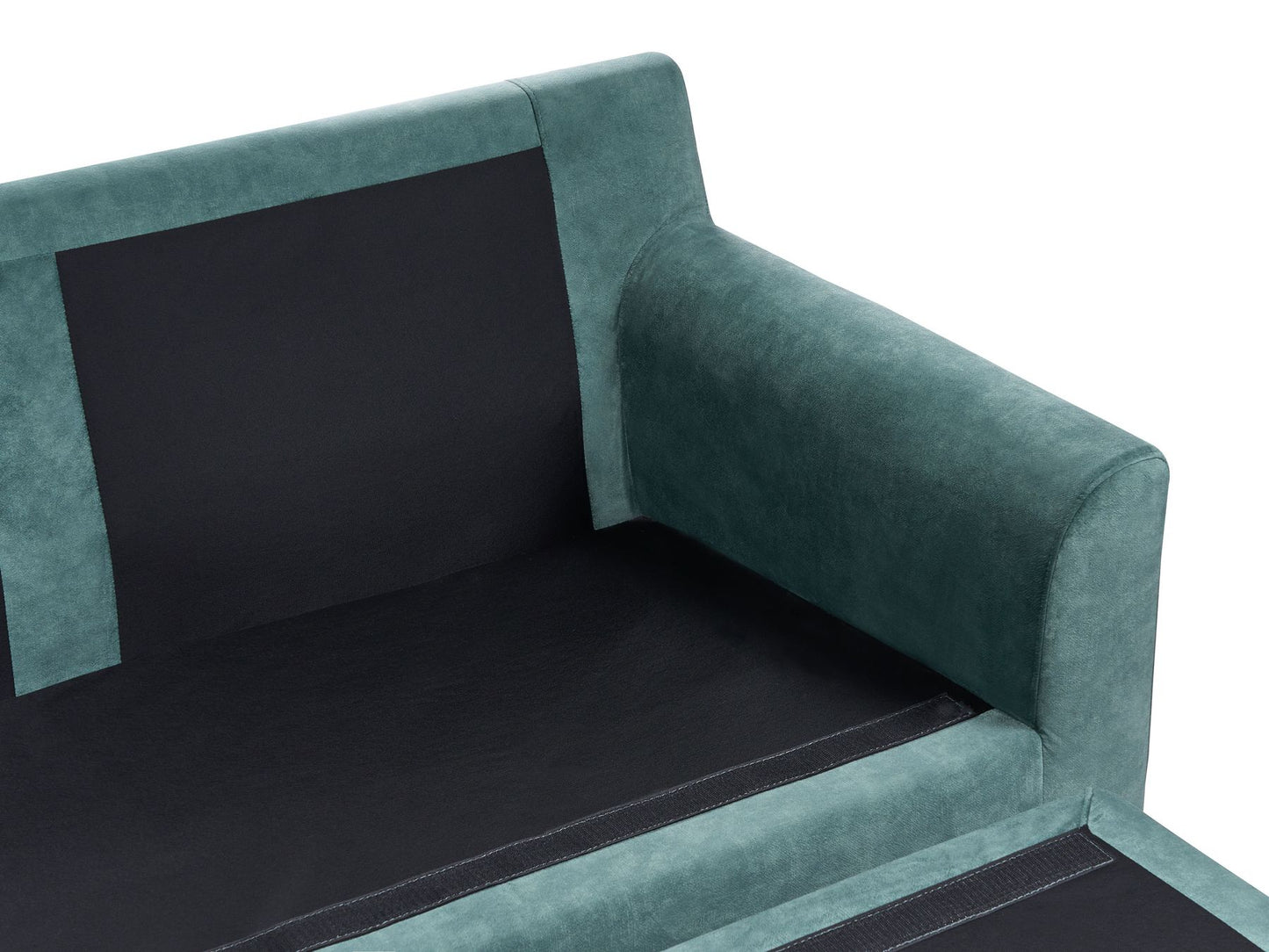 Right Hand Velvet Corner Sofa Teal ELVENES