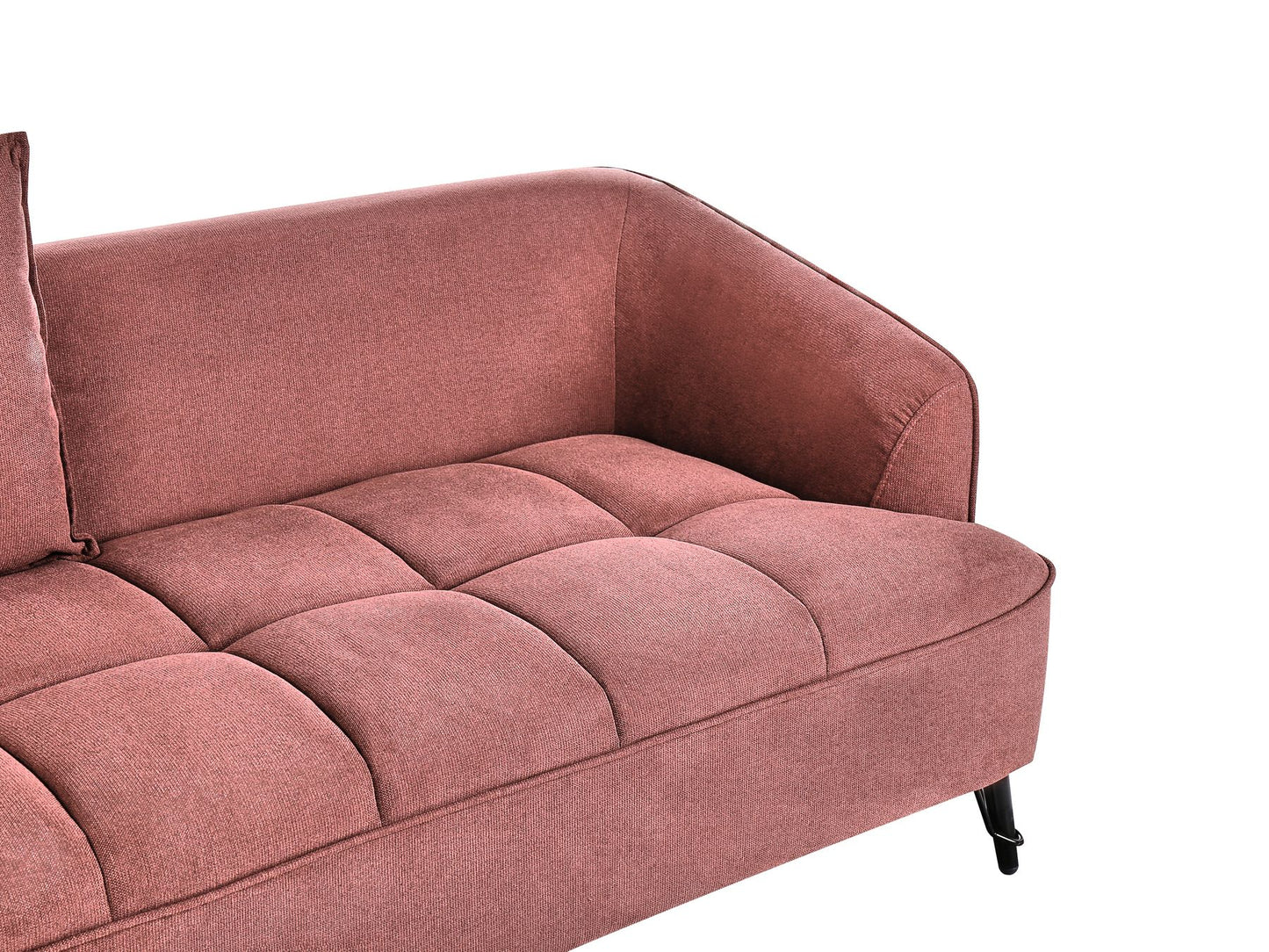 3 Seater Fabric Sofa Burgundy HOBRO