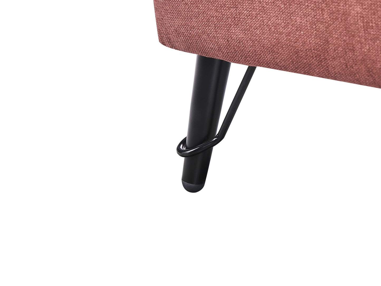 3 Seater Fabric Sofa Burgundy HOBRO