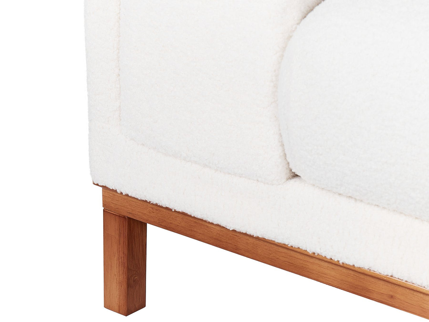 4 Seater Boucle Sofa Off-White VENG