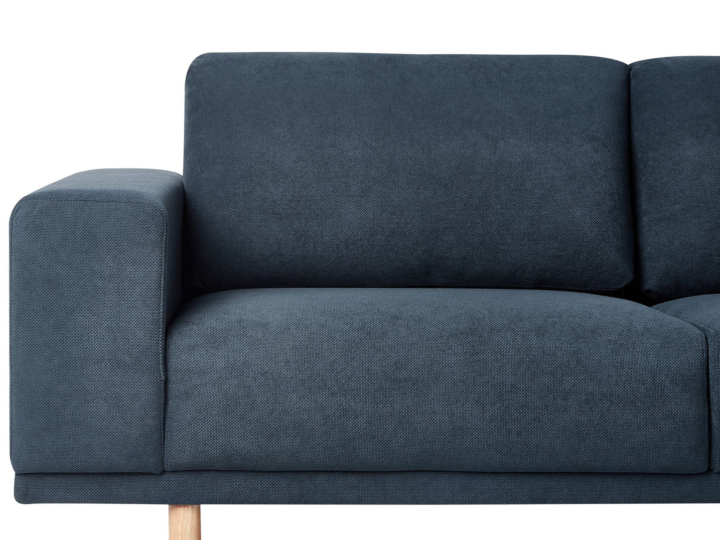 3 Seater Fabric Sofa Blue NIVALA