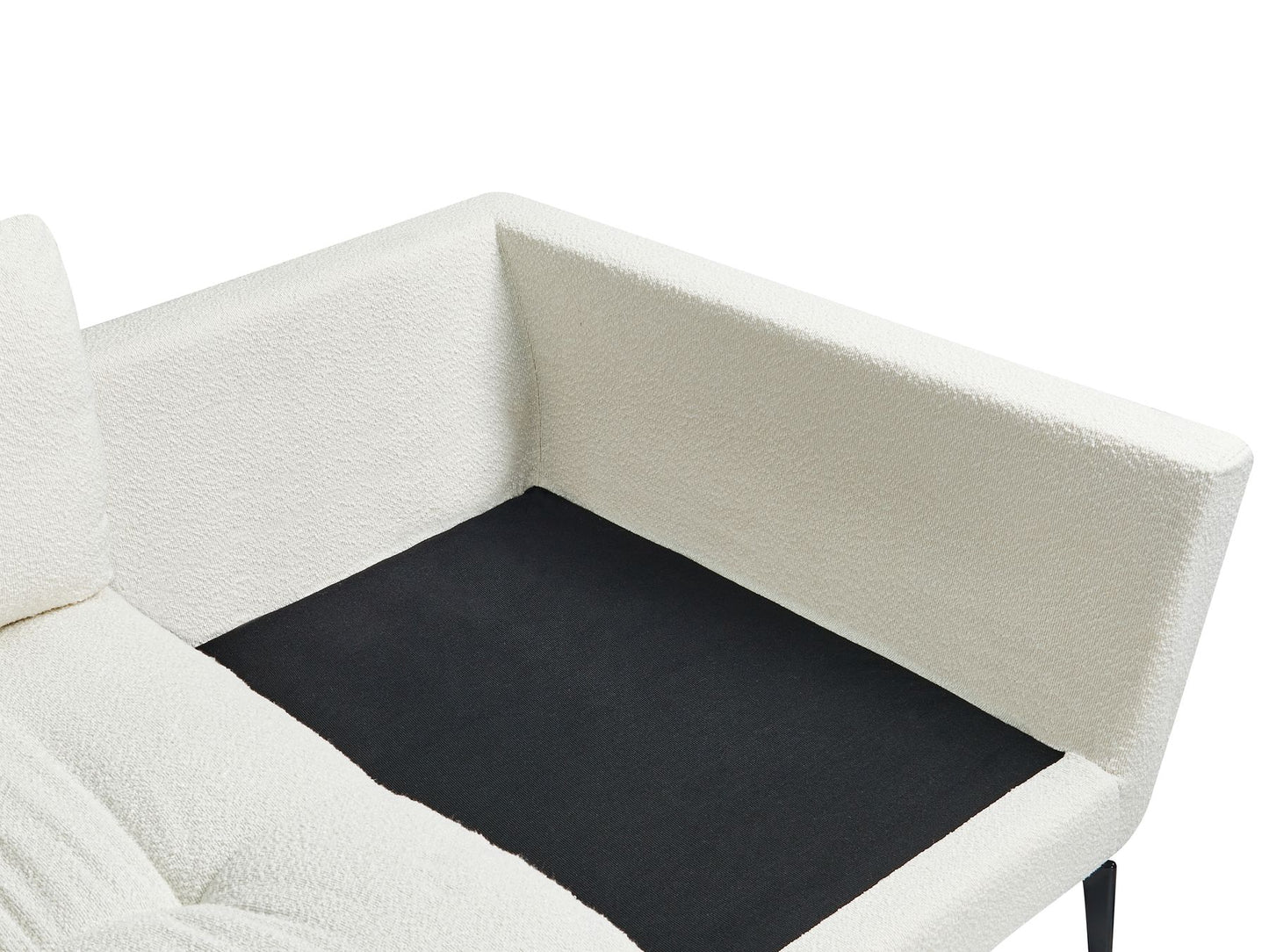 4 Seater Boucle Sofa White NENOLA