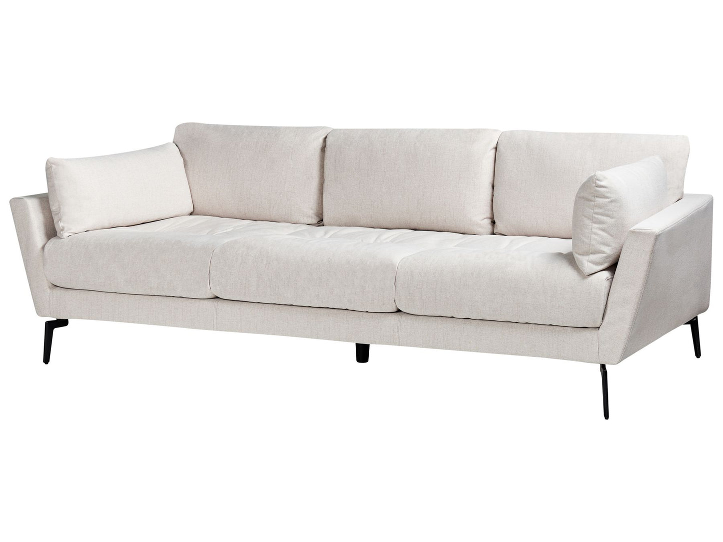 4 Seater Fabric Sofa Beige NENOLA