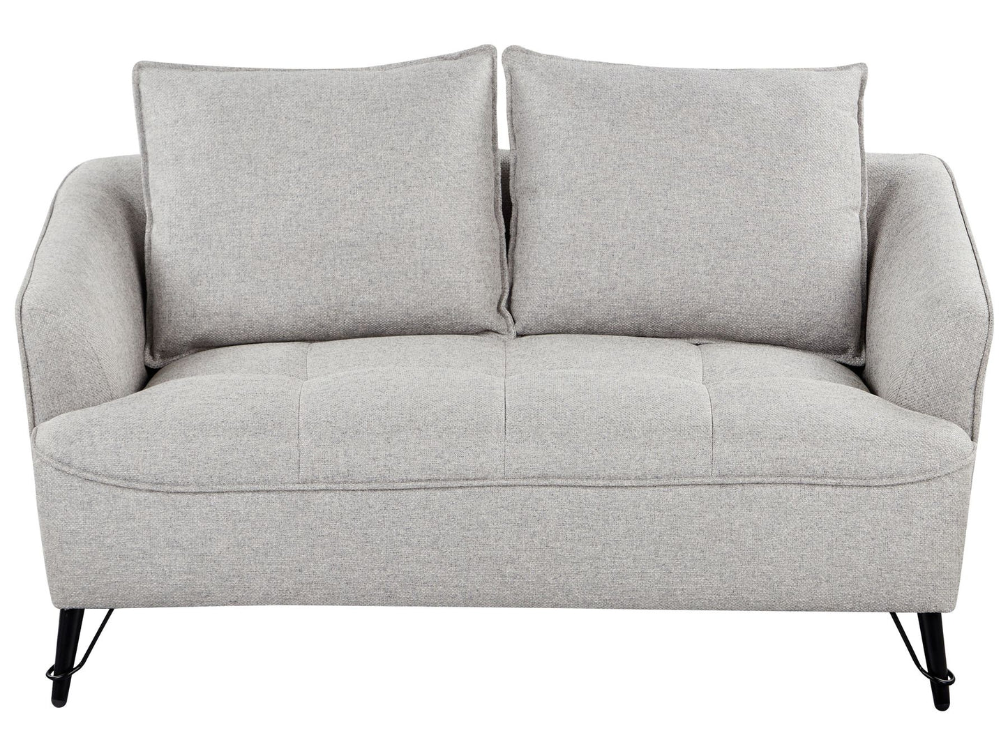 2 Seater Fabric Sofa Grey HOBRO