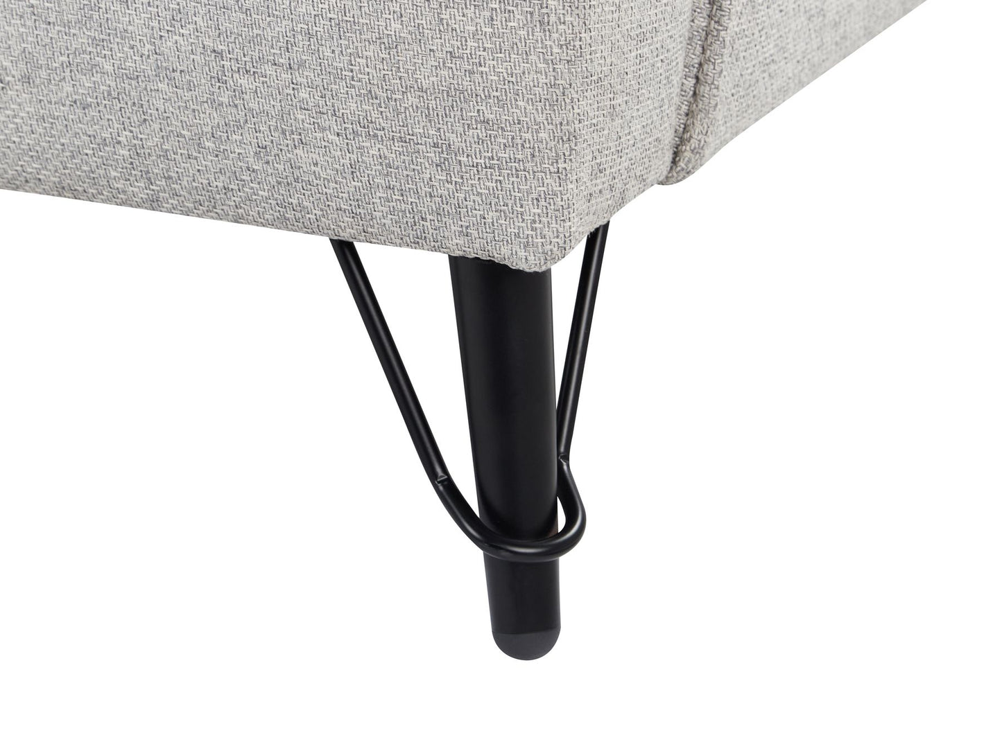 2 Seater Fabric Sofa Grey HOBRO