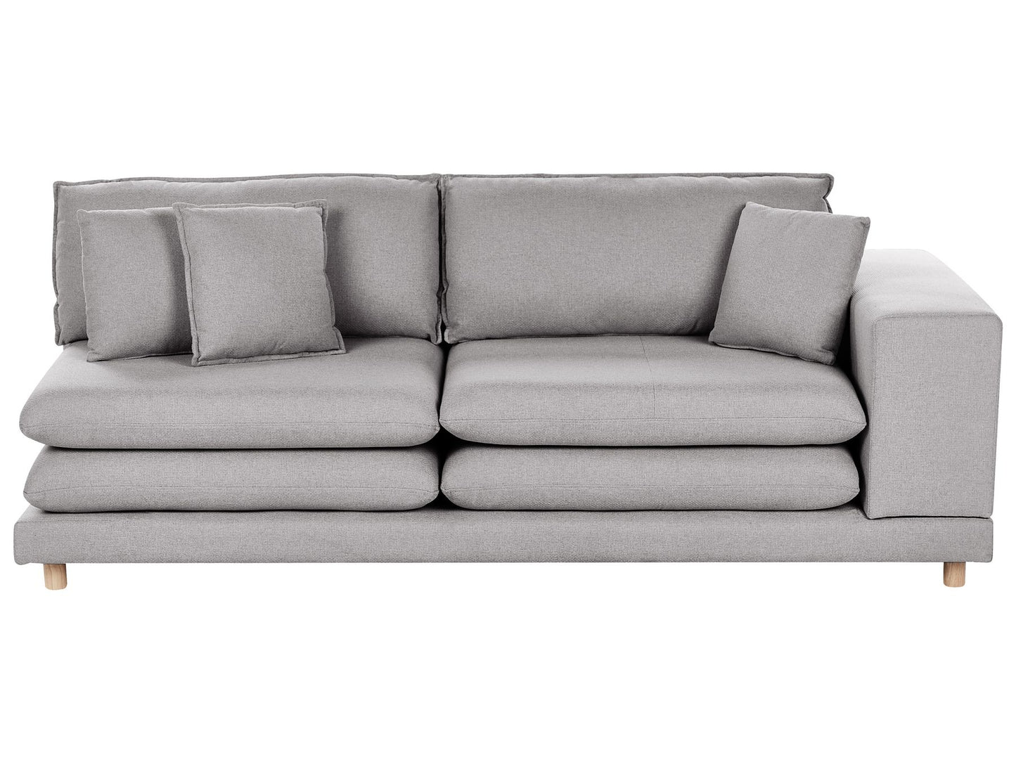 2 Seater Fabric Sofa Grey HEDEN