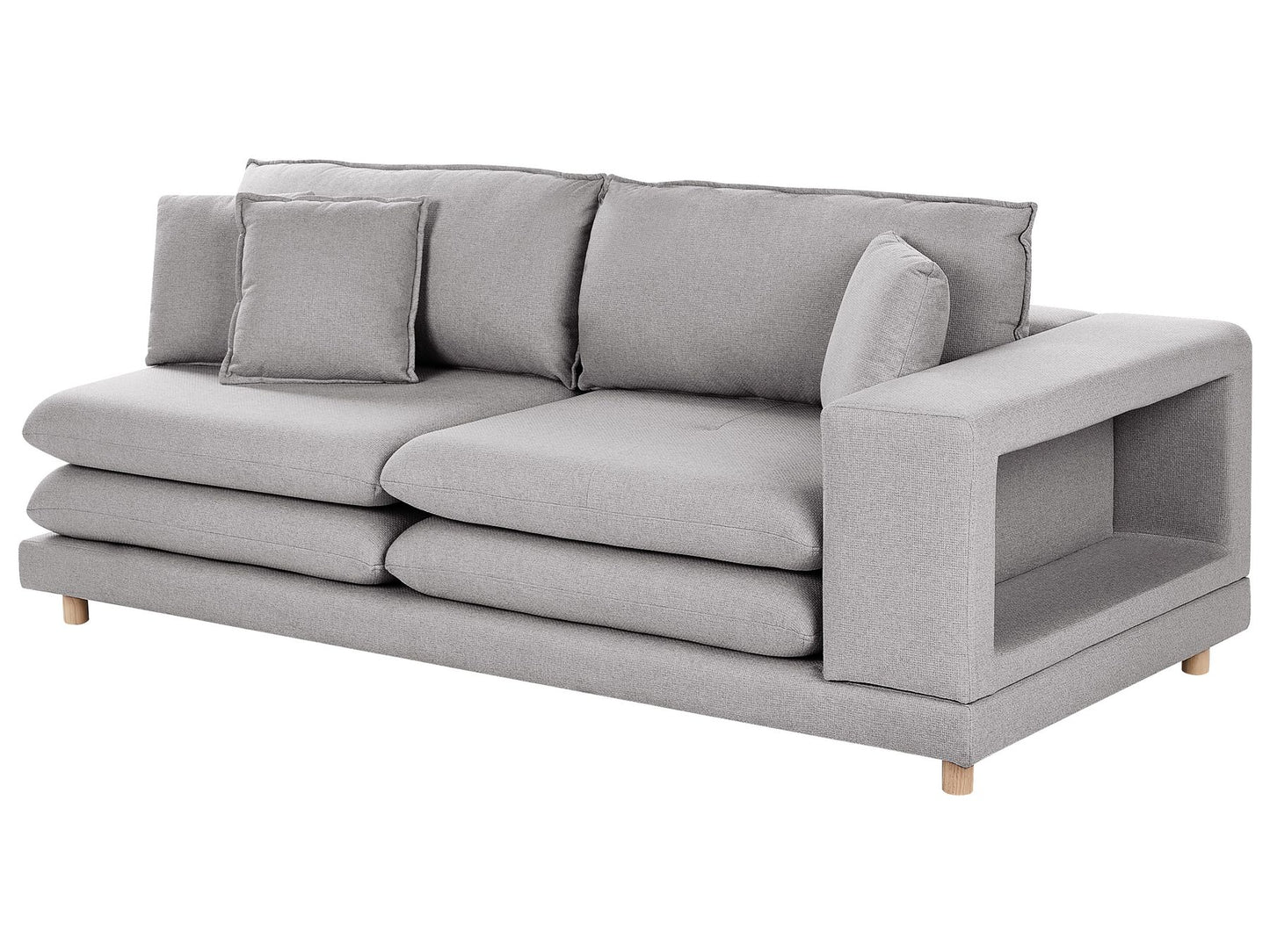 2 Seater Fabric Sofa Grey HEDEN