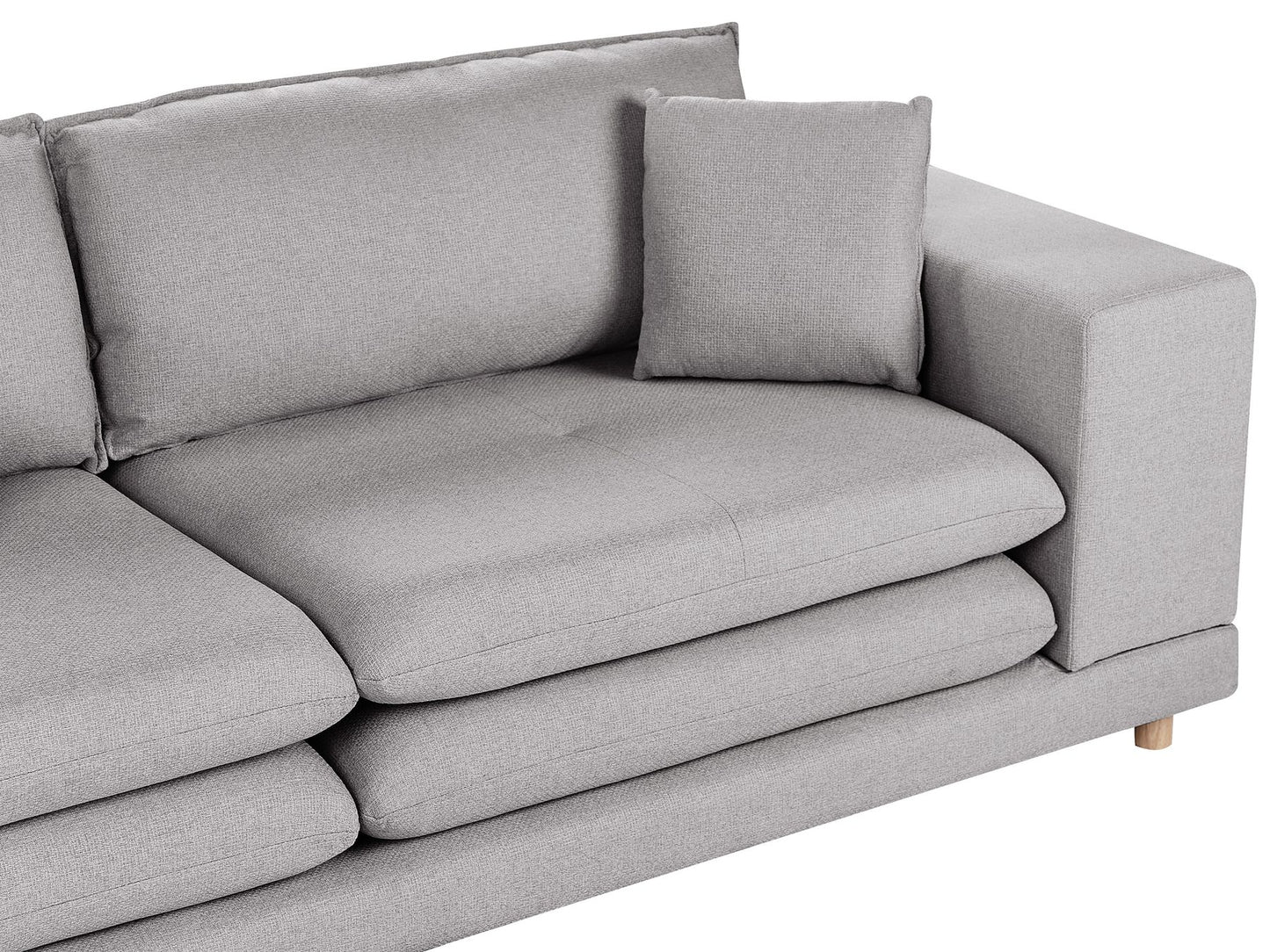 2 Seater Fabric Sofa Grey HEDEN