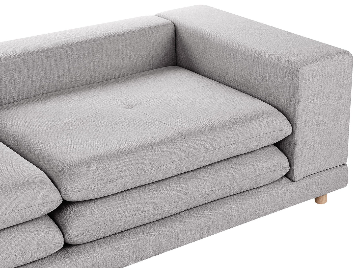 2 Seater Fabric Sofa Grey HEDEN