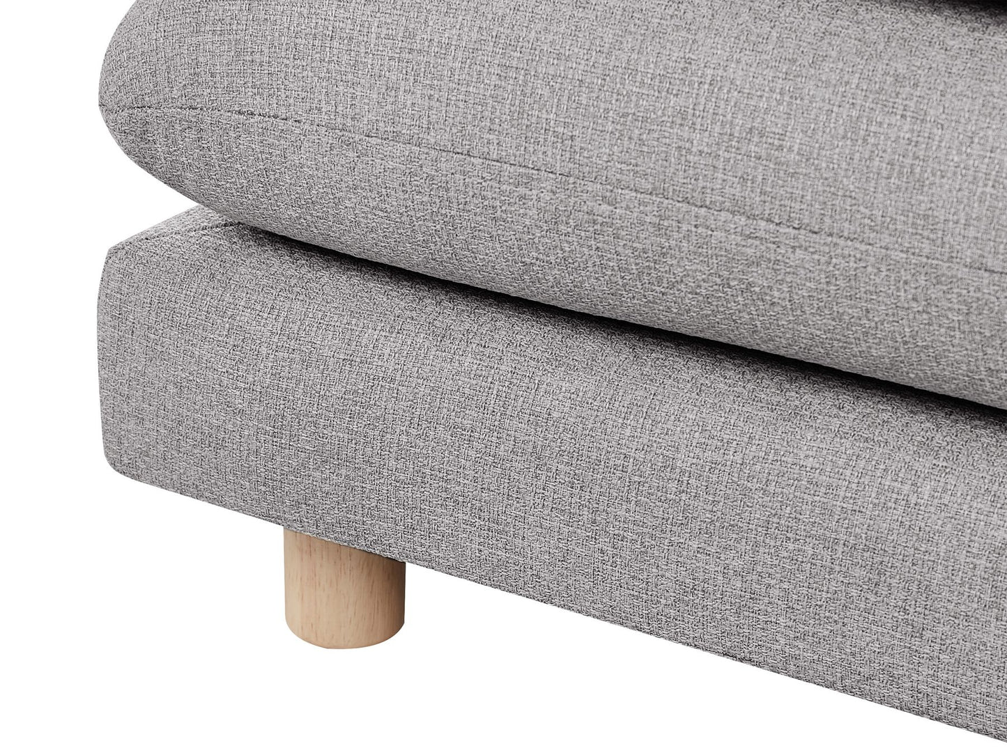 2 Seater Fabric Sofa Grey HEDEN
