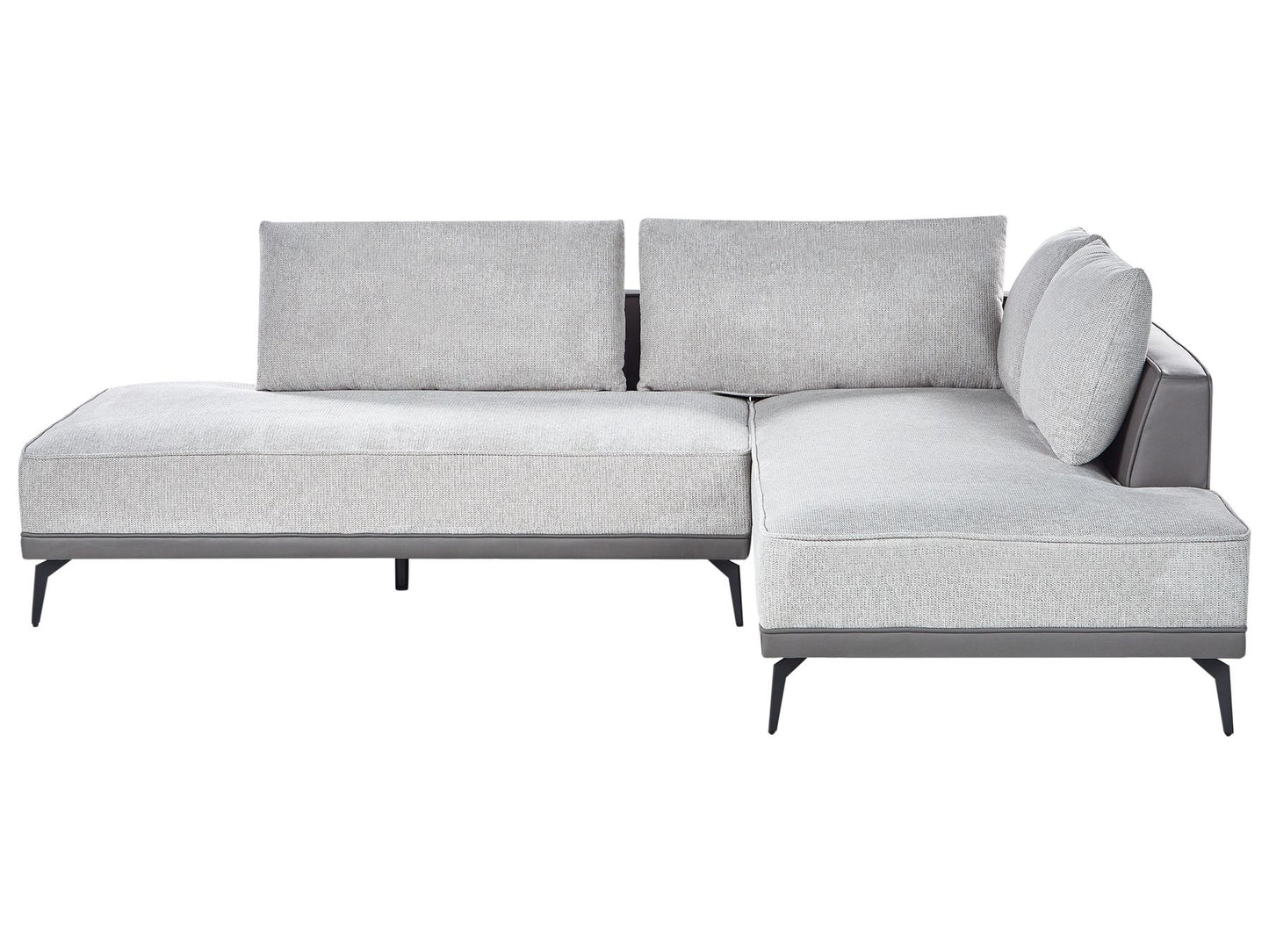 Left Hand Modular Fabric Corner Sofa Grey MYKEN