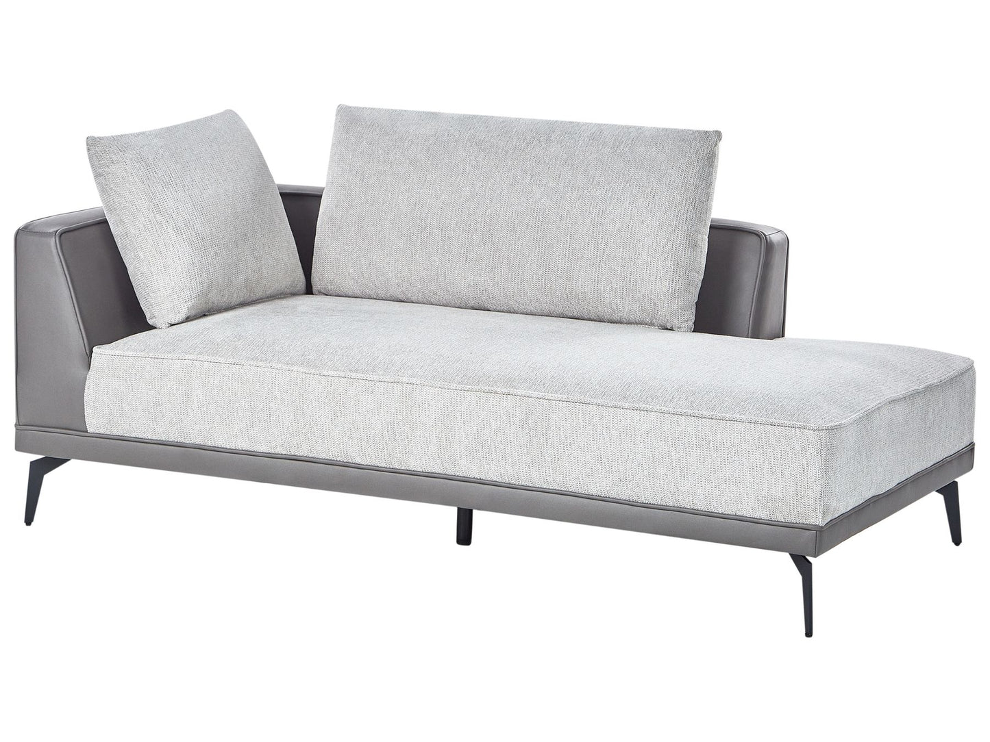 Left Hand Modular Fabric Corner Sofa Grey MYKEN