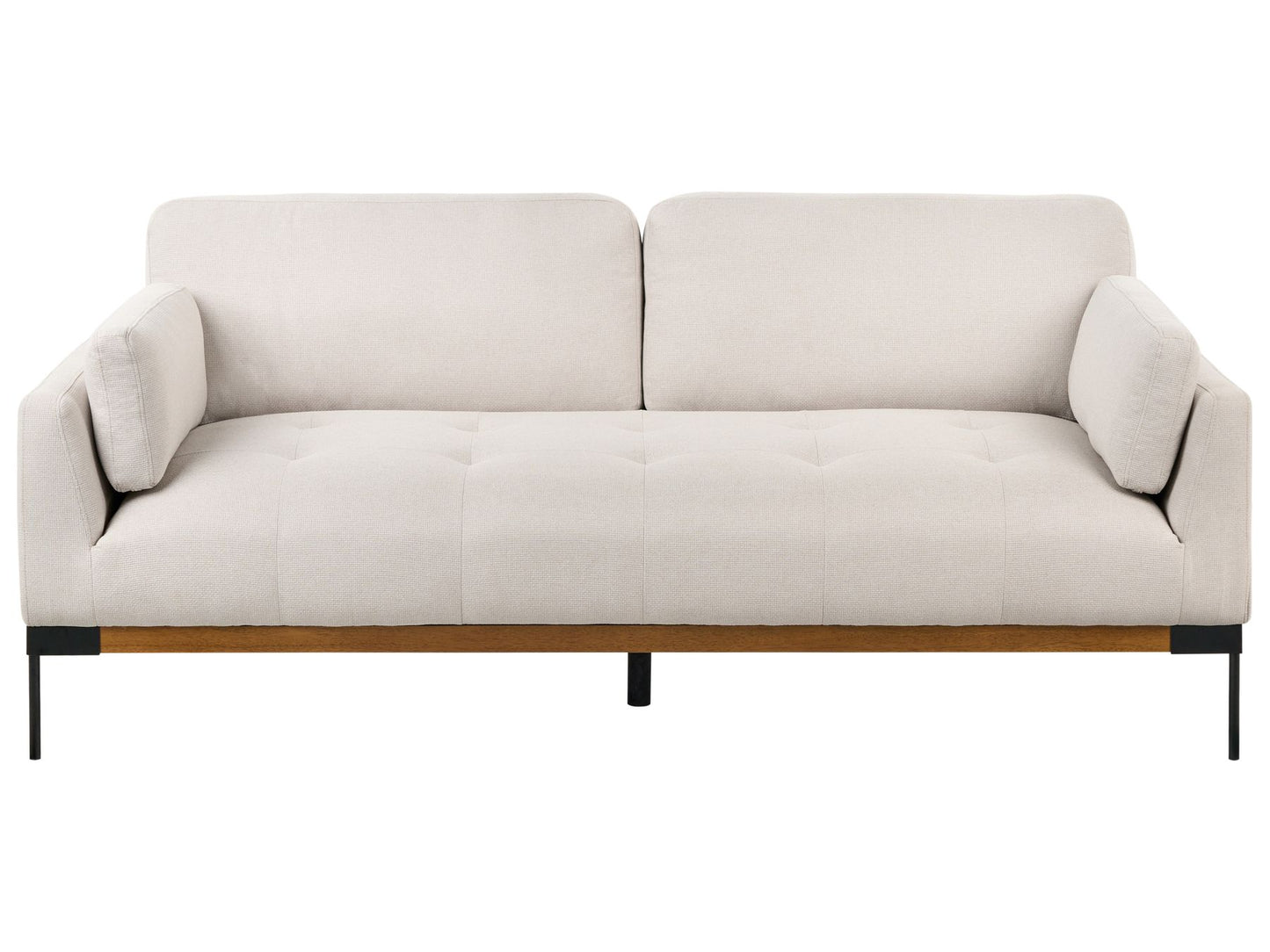 3 Seater Fabric Sofa Light Beige SKAVEN