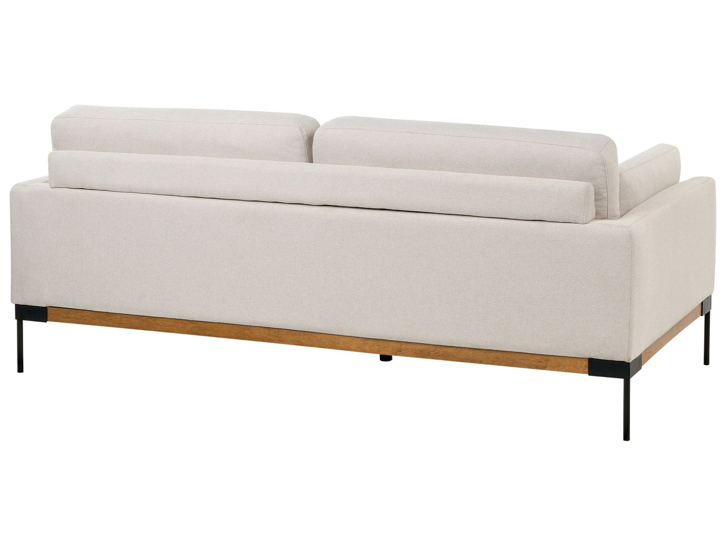 3 Seater Fabric Sofa Light Beige SKAVEN