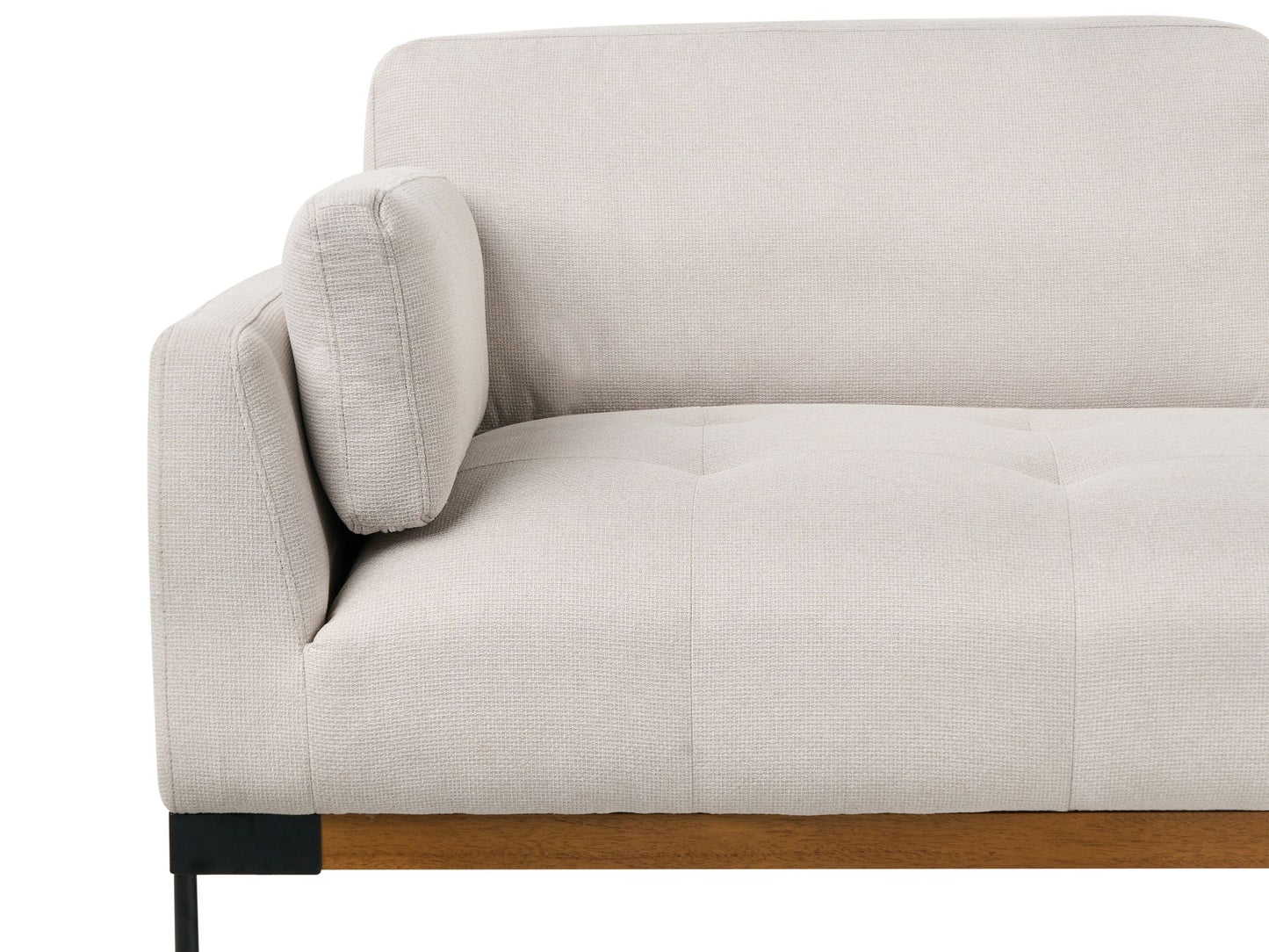 3 Seater Fabric Sofa Light Beige SKAVEN