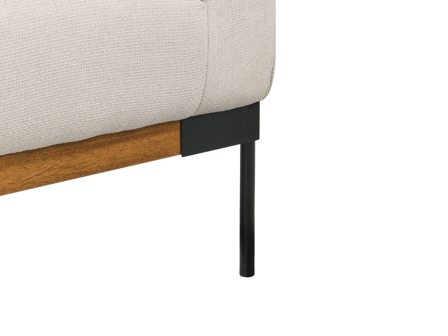 3 Seater Fabric Sofa Light Beige SKAVEN