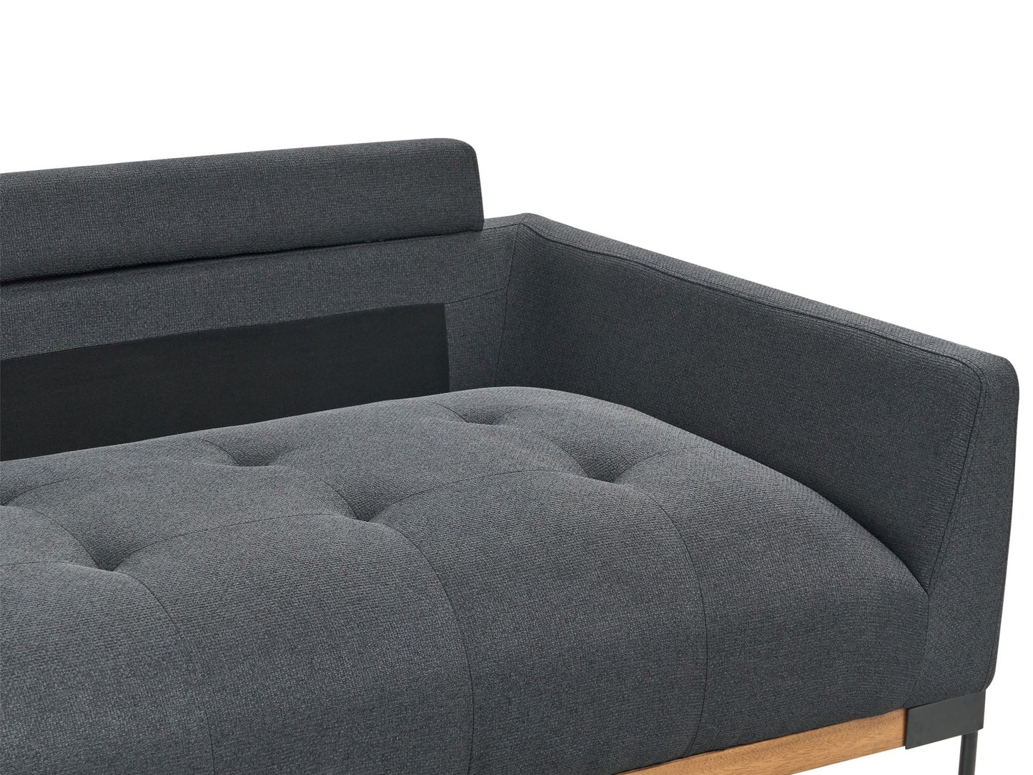 3 Seater Fabric Sofa Black SKAVEN