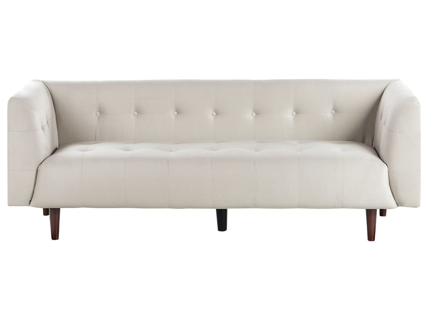 3 Seater Fabric Sofa Light Beige BYSKE