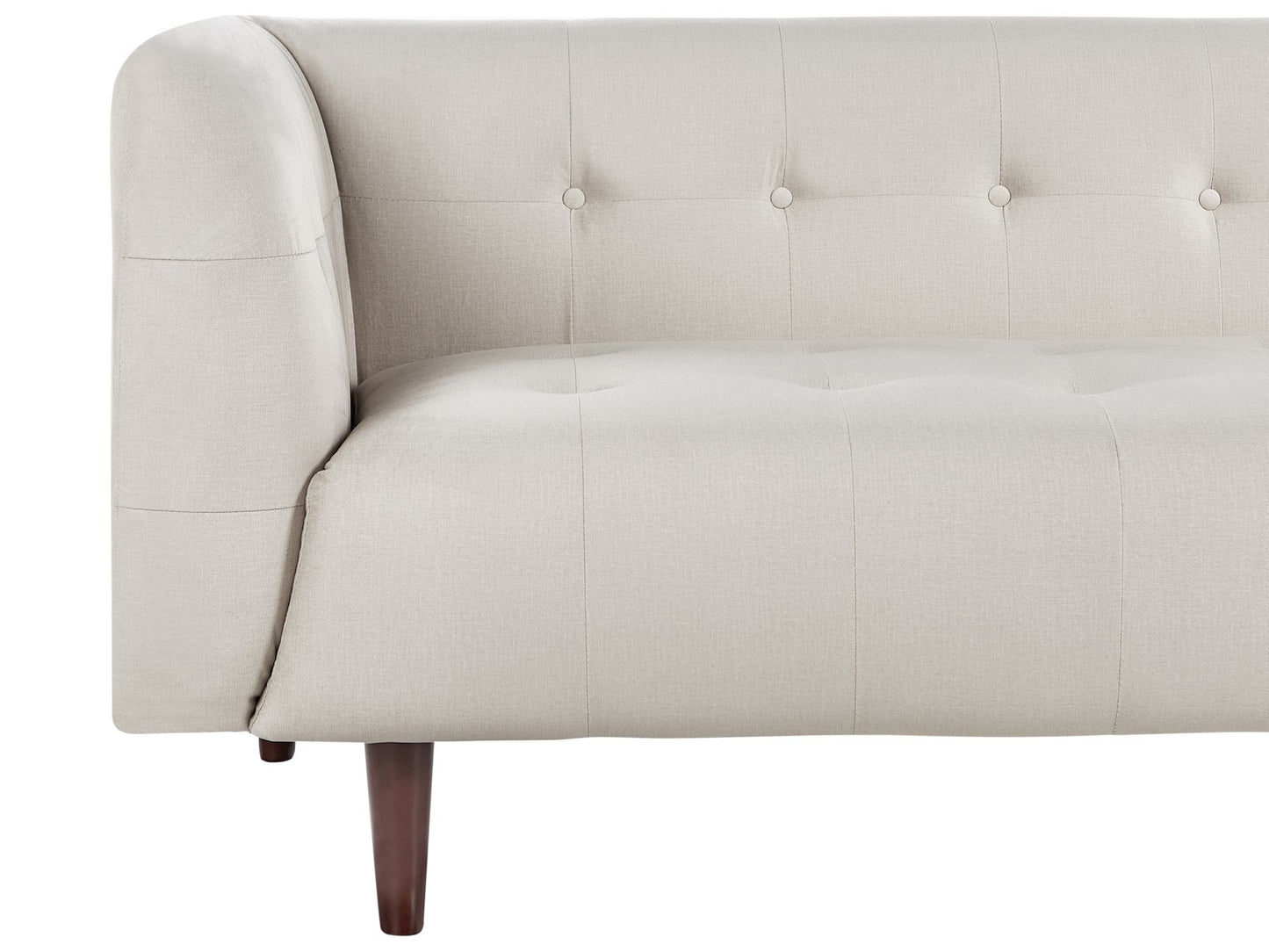 3 Seater Fabric Sofa Light Beige BYSKE