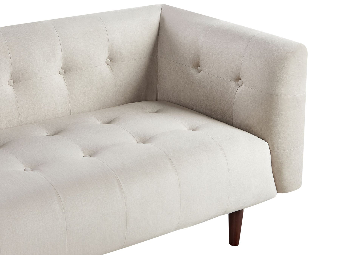 3 Seater Fabric Sofa Light Beige BYSKE