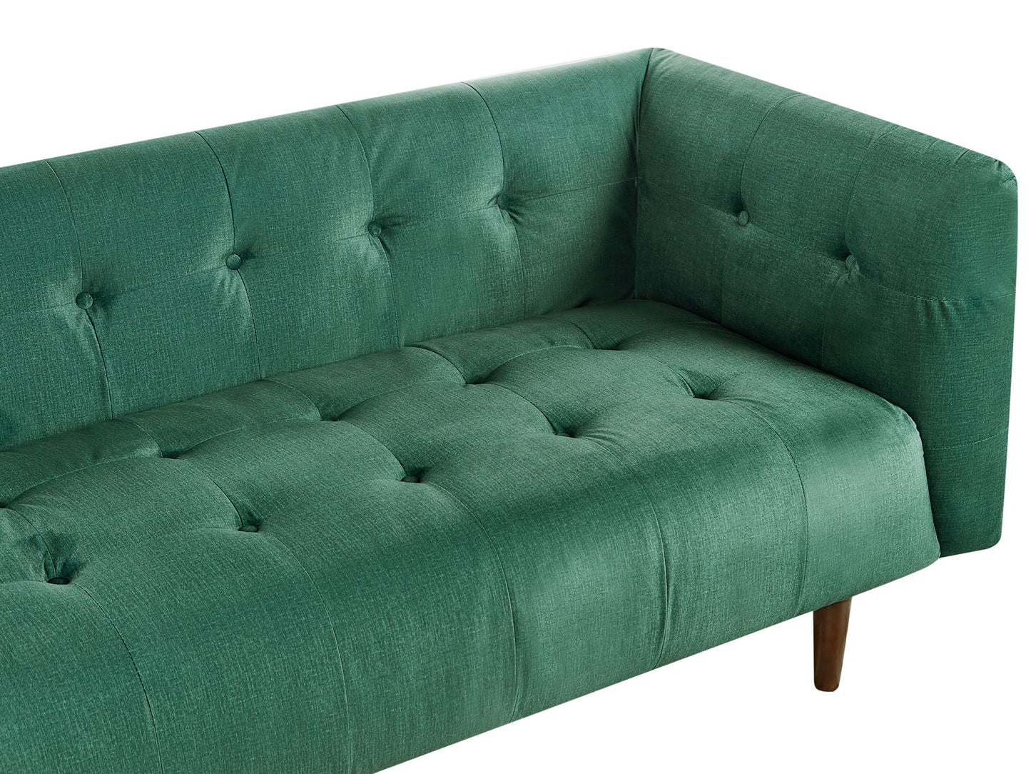 3 Seater Fabric Sofa Green BYSKE