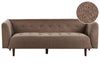 3 Seater Boucle Sofa Brown