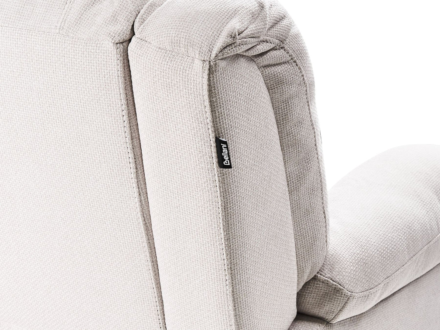 Corner Fabric Manual Recliner Sofa Light Beige ROKKE