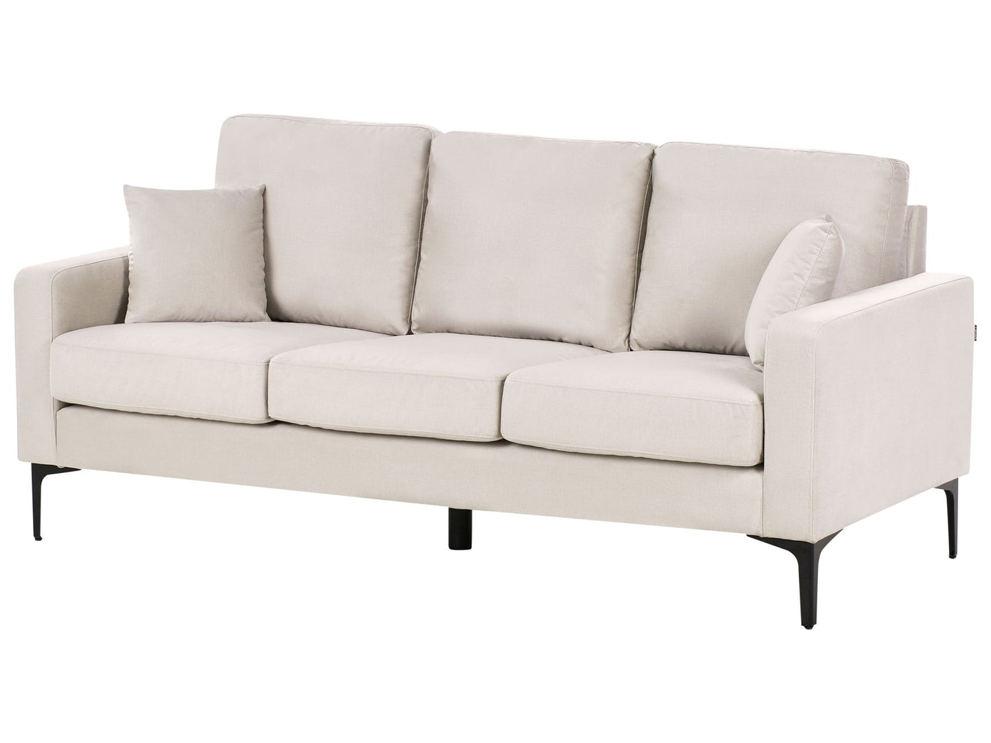 3 Seater Fabric Sofa Light Beige GAVLE