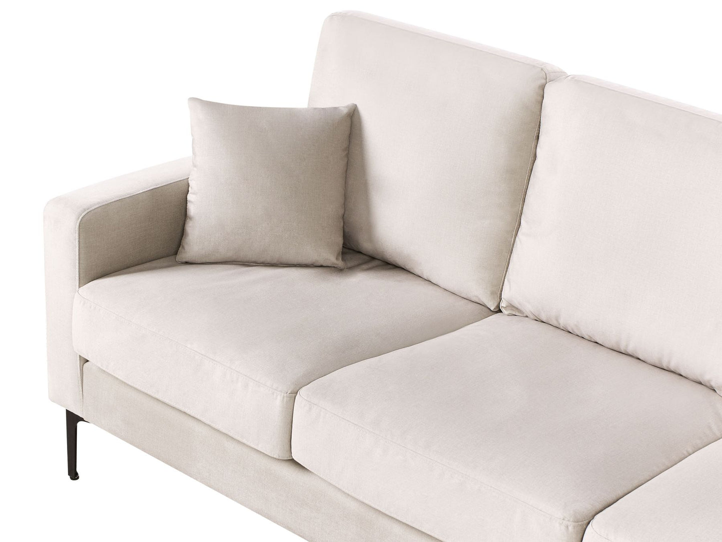 3 Seater Fabric Sofa Light Beige GAVLE