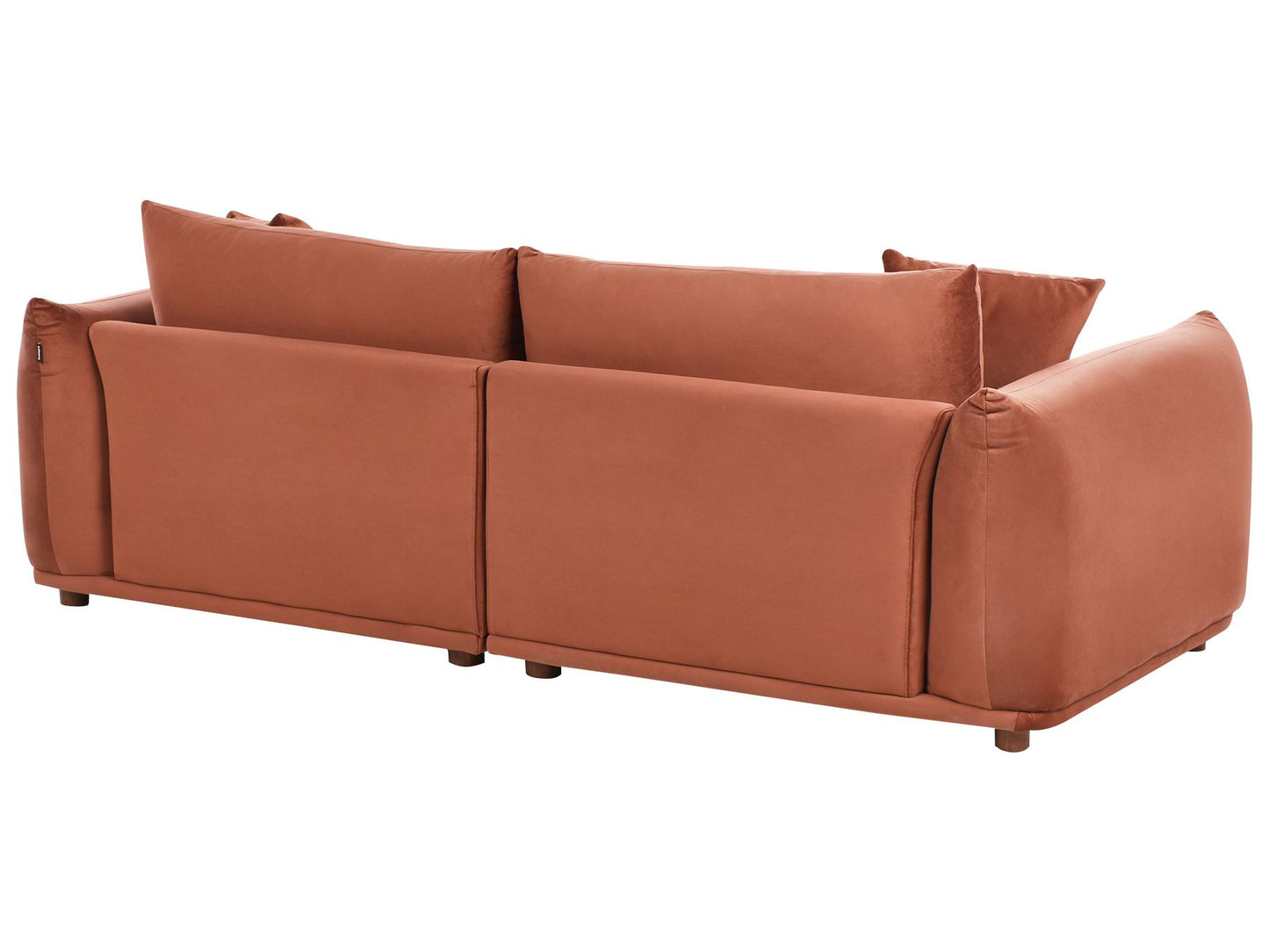 3 Seater Velvet Sofa Golden Brown LUVOS