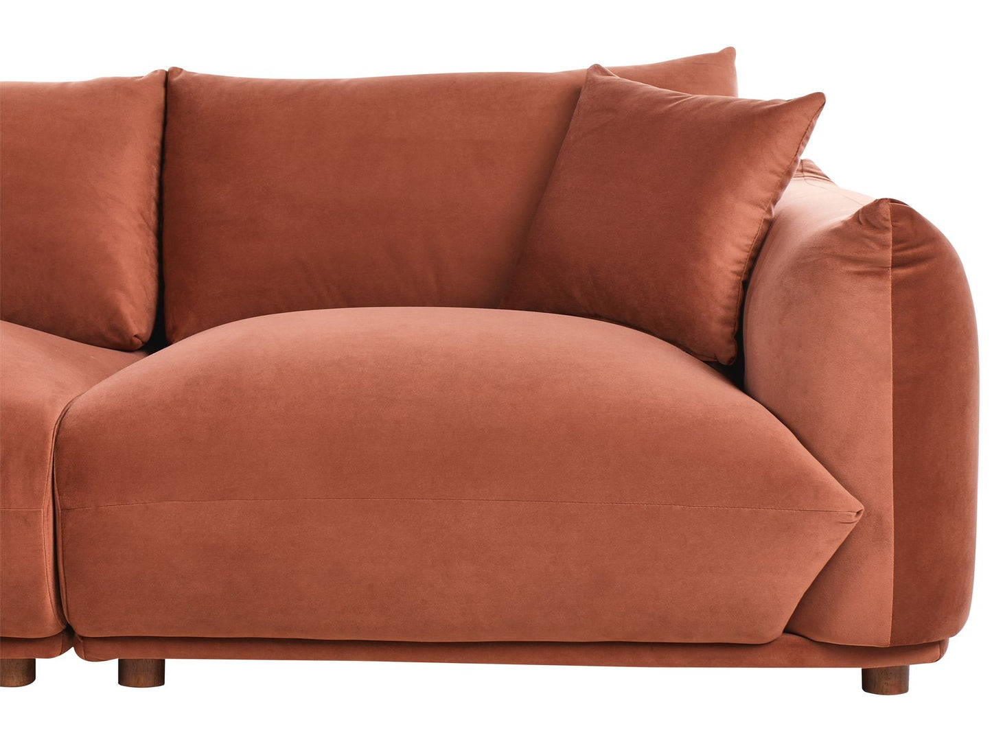 3 Seater Velvet Sofa Golden Brown LUVOS