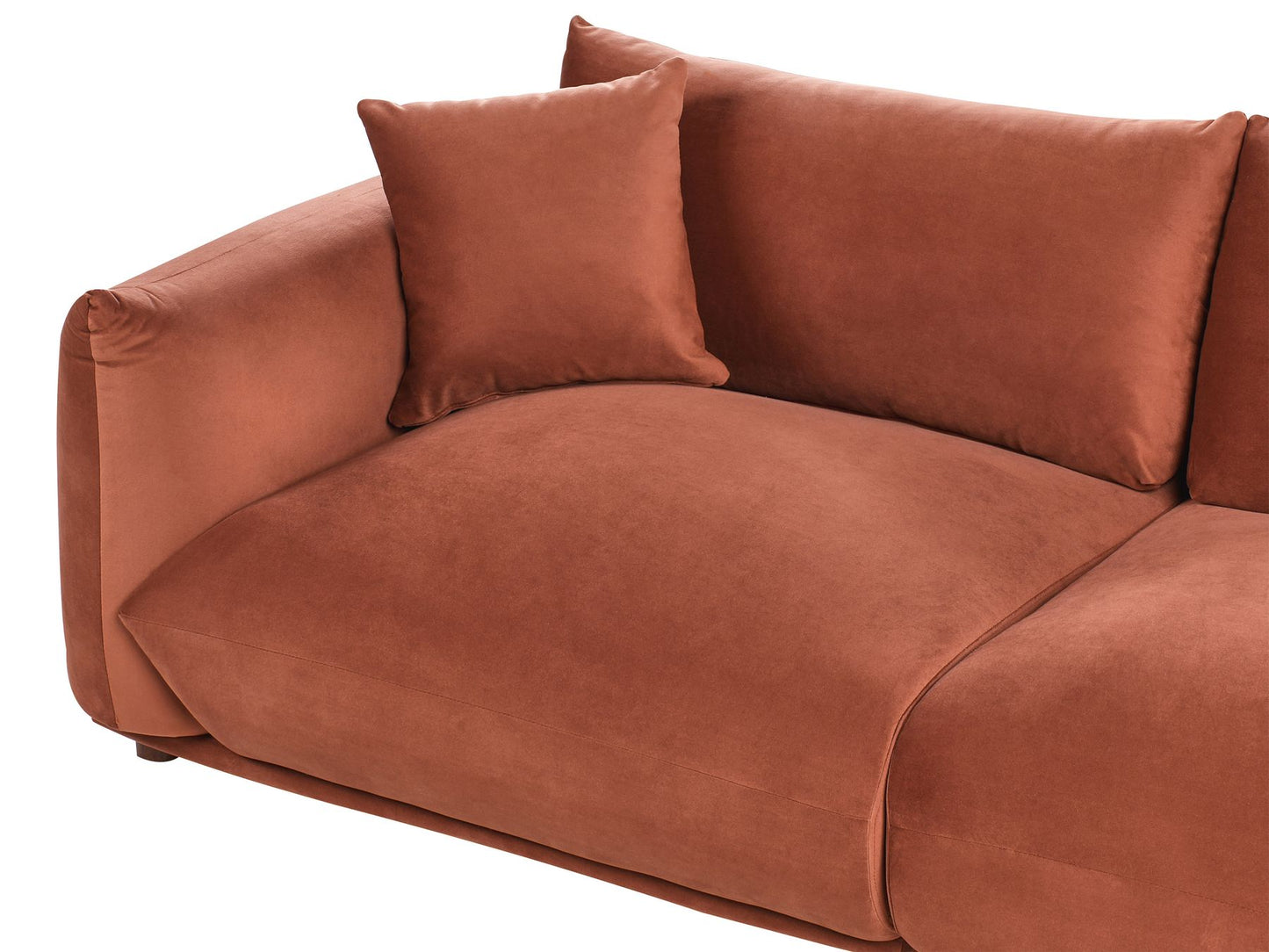 3 Seater Velvet Sofa Golden Brown LUVOS