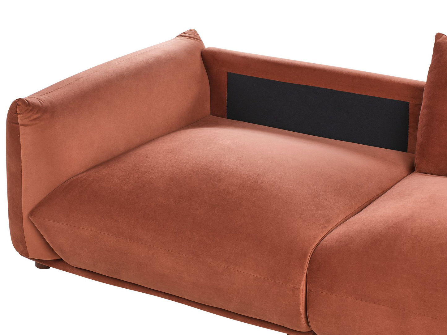 3 Seater Velvet Sofa Golden Brown LUVOS