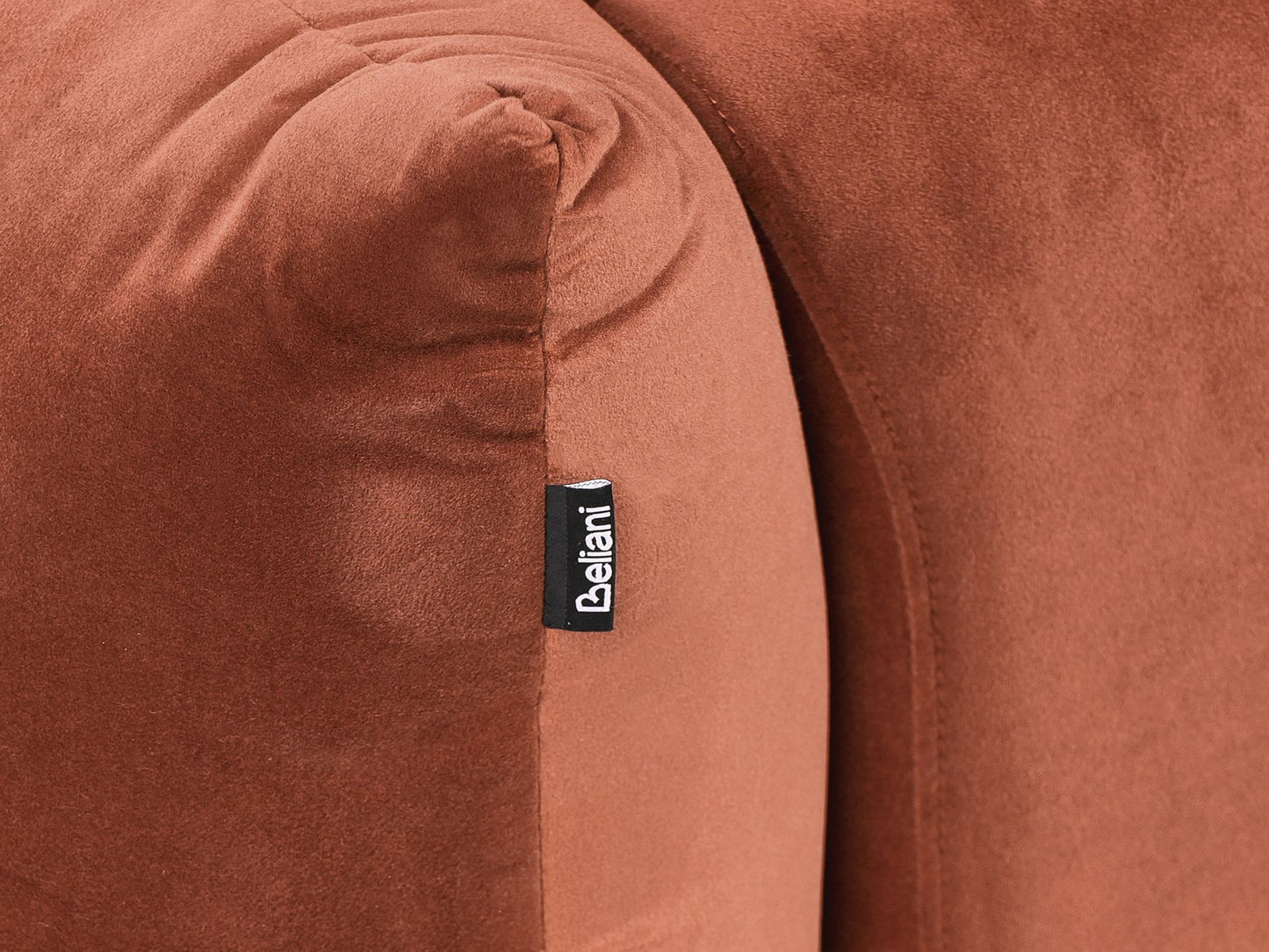3 Seater Velvet Sofa Golden Brown LUVOS