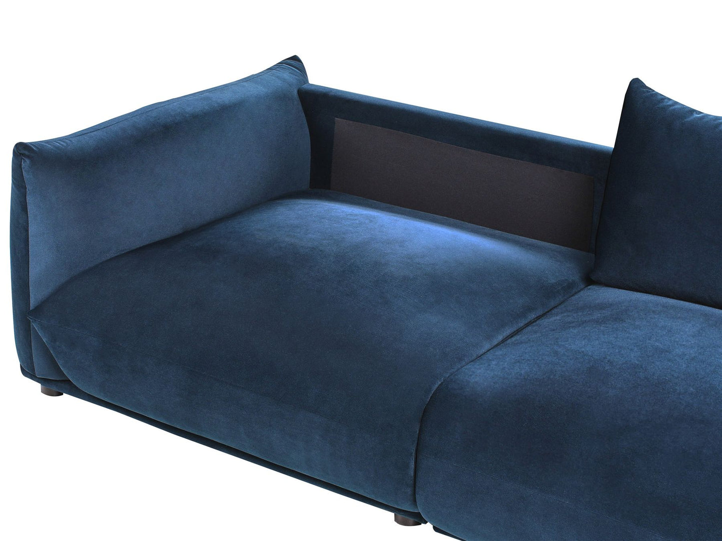 3 Seater Velvet Sofa Dark Blue LUVOS